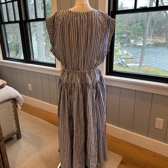 J. Crew Blue and White Sleeveless Sundress - Picture 3 of 5